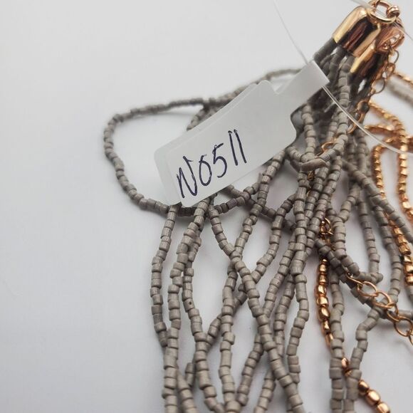 Ombre seed beaded‎ waterfall necklace N0511 - Picture 4 of 4